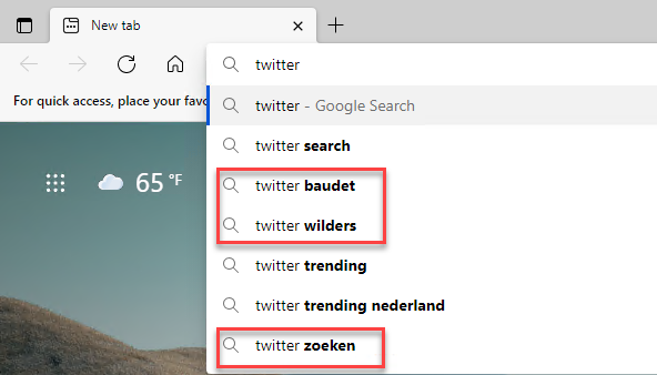 Twitter in Dutch